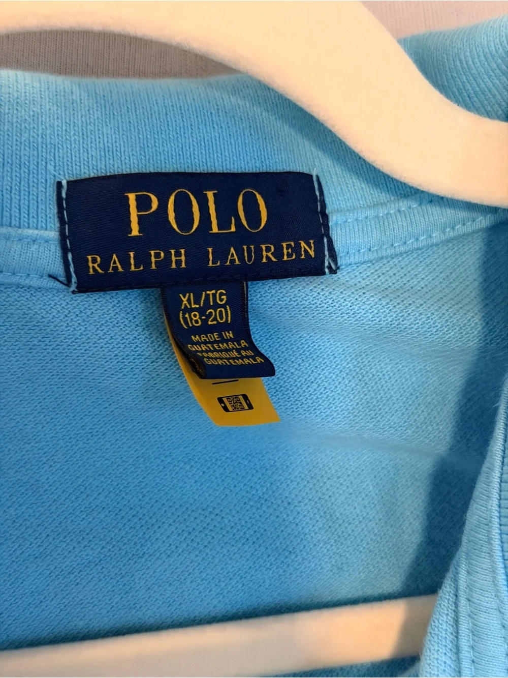 Polo Ralph Lauren Boys XL 18-20 Aqua Blue Mesh Polo Shirt Pink Pony Logo
